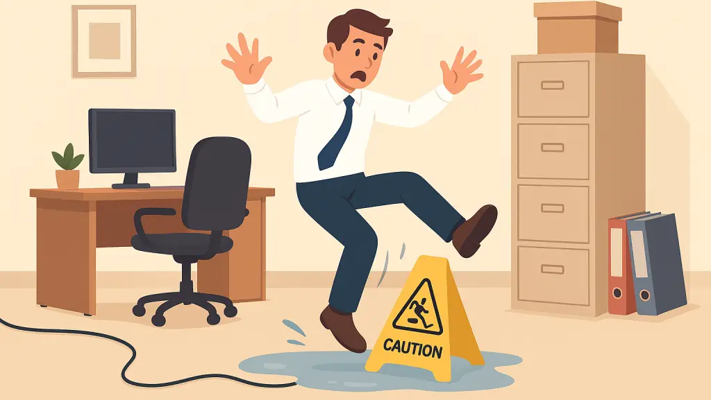 خطرات فیزیکی و اصول ایمنی در محیط کار اداری