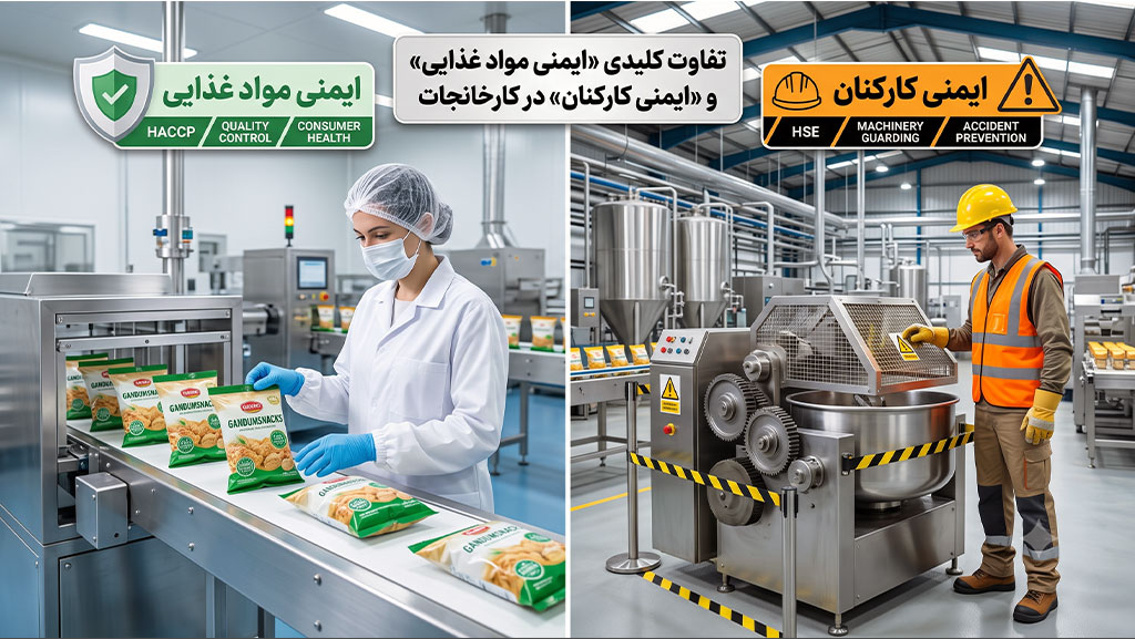 تفاوت ایمنی کارکنان و ایمنی مواد غذایی